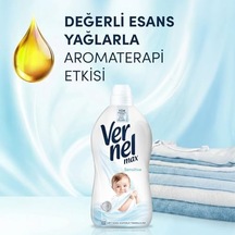 Vernel Max Sensitive Alerjik Ciltler İçin Boya İçermeyen 60 Yıkama Konsantre Çamaşır Yumuşatıcısı 1 X 1440 Ml