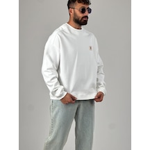 Cocopelli Ekru Tasarım Etnik Erkek Sweatshirt Coc1029 Ekru Cocopelli Ekru Tasarım Etnik Erkek Sweatshirt Coc1029 Ekru