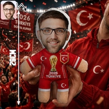 Bk Gift Kişiye Özel Türkiye Taraftar Temalı 2026 Dünya Kupası Tasarımlı Bebek Yastık -5, Tek Yürek Milli Takım Ruhu Çok Renkli
