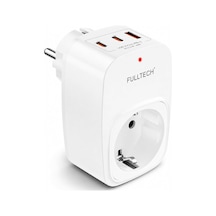 Akım Korumalı Priz, Tekli Priz, Usb Li Priz Ve Type-c Priz, Priz Çoklayıcı, Voltaj Korumalı Priz, 16a 3680w Duvar Tipi Beyaz Diğer