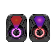 Hadron Hd6054 Rgb Ledli 1+1 Bilgisayar Hoparlörü
