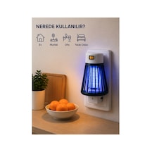 Gece Lambalı Sinek Ve Böcek Öldürücü Elektrikli Sivrisinek Kovucu İç Mekan Kullanım