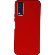 Uray Store Vivo Y11s Kılıf Nano İçi Kadife Silikon - Kırmızı
