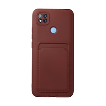 Xiaomi Redmi 9c Uyumlu Kılıf Kelvin Kartvizitli Silikon - Bordo