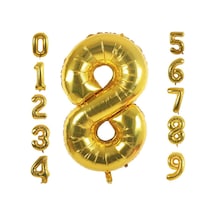 8 Sekiz Rakam Gold Folyo Balon 34" Inc 76 CM