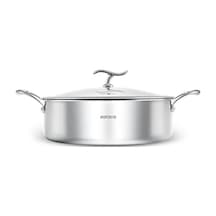 Karaca Plasma Steel 316+ 3Ply Yanmaz Yapışmaz Çelik Karnıyarık Tencere 26 cm