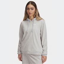 Under Armour Rival Terry Kadın Gri Kapüşonlu Sweatshirt Gri