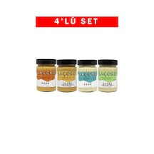 Laçoko Çifte Kavrulmuş Fıstık Çifte Kavrulmuş Parçacıklı Fıstık Az Kavrulmuş ve Az Kavrulmuş Parçacıklı Fıstık Ezmesi 4 x 320 G