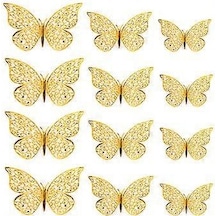 1 Set Duvar Çıkartması Tutkallı İçi Boş Tasarım Kağıt Sanatı 3d Kelebek Buzdolabı Çıkartması Ev Dekorasyonu Ev Eşyaları P Diğer