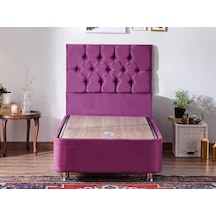 Nironyatak Niron Purple Baza Ve Başlık Seti - 80X200 Cm Tek Kişilik Sandıklı