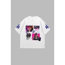 Tarzsokak Vı Arcane Baskılı Oversize Unisex Beyaz Beyaz