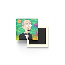 Alfred Pennyworth - 9x9 Cm Baskılı Kare Buzdolap Magneti