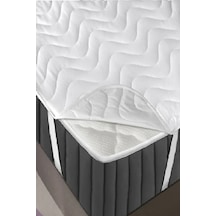 Altın Karma Bebe Kapitoneli Sıvı Geçirmez 70x140 Cm Alez Köşe Lastikli Beyaz