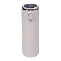 Akıllı Sıcaklık Göstergesi Paslanmaz Çelik Termos Kupa - Beyaz