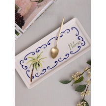 The Mia Palma Dikdörtgen Servis Tabağı 35x16 Cm Çok Renkli