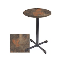 Bistro Masa Halley - Werzalit, Wermodin Ve Allzalit Tabla 60 Cm Çap - Metalic Oxid 1 Çok Renkli