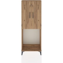 Arges Dolap Tek Raflı 2 Kapaklı Tek Askılı 60x30x163 Çam-çam Çam