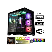 Xaser Lexus X140 R7-9800X3D 32 GB 2 TB M.2 NVMe SSD 12 GB RTX5070 Free Dos Masaüstü Oyuncu Bilgisayarı