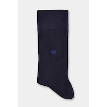 Bisse Siyah Polyester Desenli Bambu Lacivert Çorap Crbmb23y101 39-9 Lacivert - Siyah