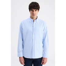 D'S Damat Ds Damat Comfort Mavi Çizgili Gömlek 6hc02hd10304m Çok Renkli