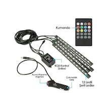 Araç İçi Ayak Altı Led Kumandalı Sese Duyarlı 12'li - Rgb