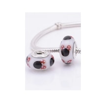 Fubena Minnie Murano Charm Gümüş