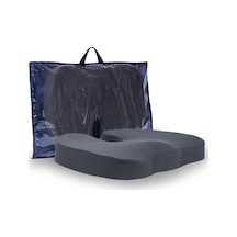 Visco Ortopedik Koksiks Oturma Minderi 44x36/7 cm, Gri
