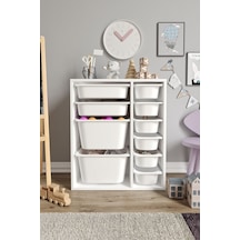 %100 Mdf - Small Duo 10 Sepetli Oyuncak Dolabı Beyaz %100 Mdf - Small Duo 10 Sepetli Oyuncak Dolabı Beyaz