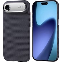 Kılıfist Apple Uyumlu iPhone 17 Air Kılıf M-safe Şarj Özellikli Karbon Fiber Görünümlü Klfs Nekst Kapak - Siyah Siyah