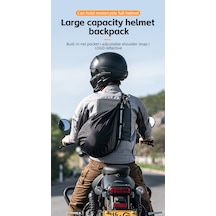 Rockbros 7l Reflektörlü Unisex Motorcu Kask Çantası Siyah