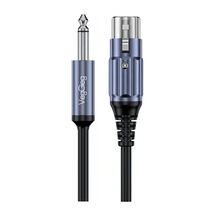 Veggieg 6.35mm To Xlr Dişi Mikrofon Kablosu Hi-fi Ses Kalitesi Ofc Bakır Enstrüman Ses Kablosu 2 Metre