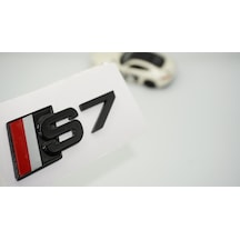 Dk Tuning S7 Siyah Gri Kırmızı 3m Bagaj Logo Audi İle Uyumlu