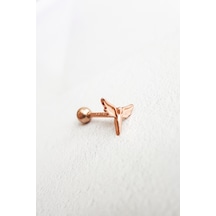 Tekli Ithal Yusufcuk Gümüş Piercing Küpe-6402