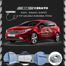Kia Cerato Oto Araç Kapı Koruma Fitili 5metre Parlak Gri Renk