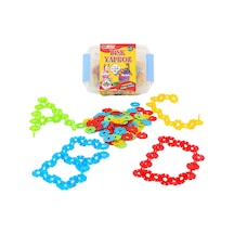 Disk Yapboz 240 Parça Renkli Birleştirmeli Yapı-şekil Oyuncağı Puzzle Eğitici Blok Seti Saklama Kaplı