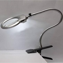 Işıklı Büyüteç Tamirci Büyüteci Çalışma Lambası Lup Mercek 130mm