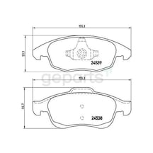 Ön Fren Balatası Peugeot Partner 2008-2011 P5008 2009-2017 Citroen Berlıngo 2008 C4 Picasso 2006-2015 Ds4 2011-2018 D S5 2015-2018 283mm 43742777