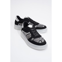 Montero Siyah Desenli Kadın Spor Ayakkabı Siyah