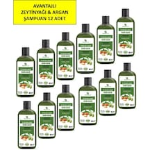 Zeytinyağı & Argan Özlü Şampuan, Saç Dökülmesine Karşı Yardımcı 485 Ml 12 Li Paket Tüm Saç Tipleri