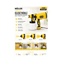 Pro Müller Series Profesyonel 2000 W Duvar Panel,beton Ahşap Vb Elektrikli Sprey Boya Püskürtme Tabancası