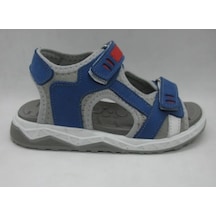 Toddler 490 Mavi Doğal Deri Anatomik Taban Çocuk Sandalet 30-35 Mavi