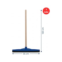 Mulpex Çekpas Yersil 55 Cm + Ahşap Vidalı Sap 120 Cm Seti X 3 Adet