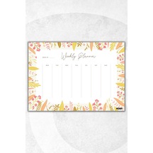 Haftalık Planlayıcı - A4 Ebat Yapılacaklar - 30 Yaprak - Weekly Planner - 0478 Çok Renkli