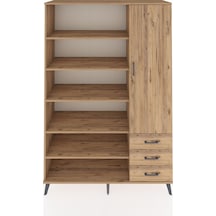 Hyperion Dolap 9 Raflı 3 Çekmeceli Tek Kapaklı 132x44x195 Çam-çam/çam Atlas Çam/atlas Çam