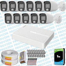 Provzen Hilook 11 Kameralı Full Hd Colorvu Mikrofonlu Güvenlik Kamerası Olay Anında Bildirim