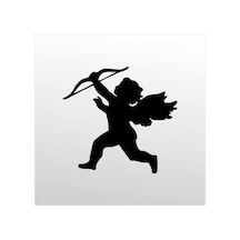 Folyo Sticker Melek Kız 20cm Uzunluk Siyah