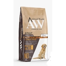 Animal World Kuzu Etli Pirinçli Yetişkin Köpek Maması 15 KG