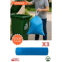 Premium Büzgülü Büyük Boy Çöp Poşeti 65x70 Cm 3x10 Adet Ev Mutfak İş Ofis Avantajlı Ekonomik Paket