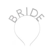 Bekarlığa Veda Mega Boy Kristal Taşlı Gümüş Bride Taç Gelin Tacı 20x21 Cm Açık Mavi