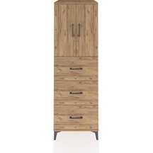 Kronos Dolap 2 Raflı 3 Çekmeceli 2 Kapaklı 60x59x182 Çam-çam Atlas Çam